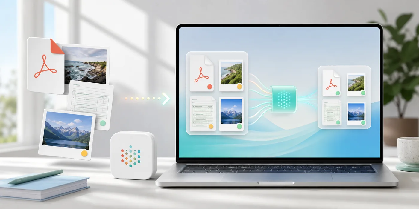 PDF et images réduits localement sur un Mac