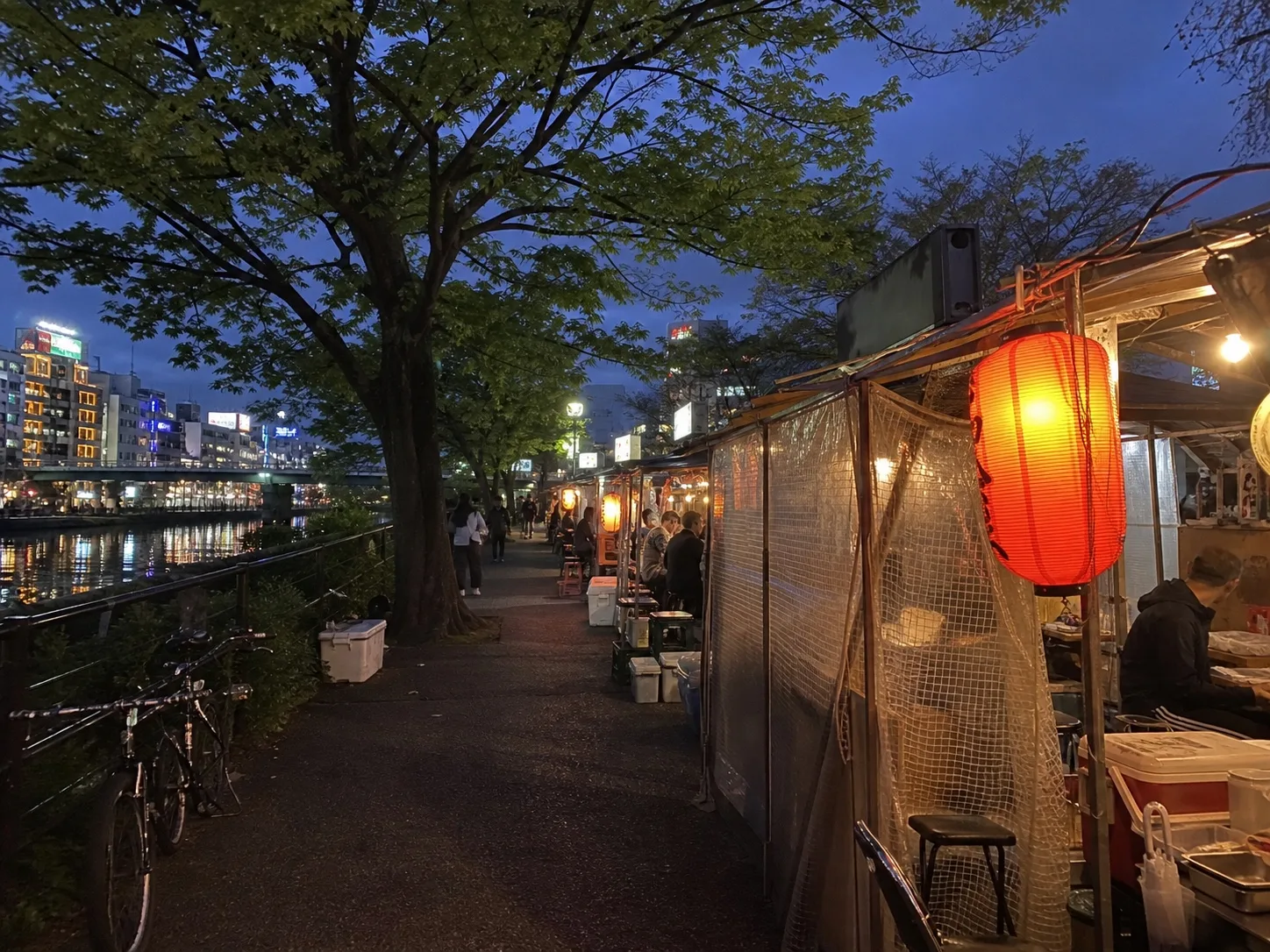 Evening travel photograph from Fukuoka