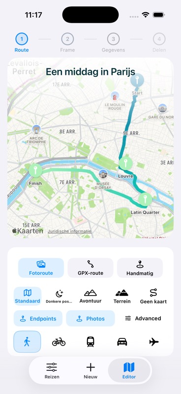 Evertrail vindt reisherinneringen op een kaart van Japan